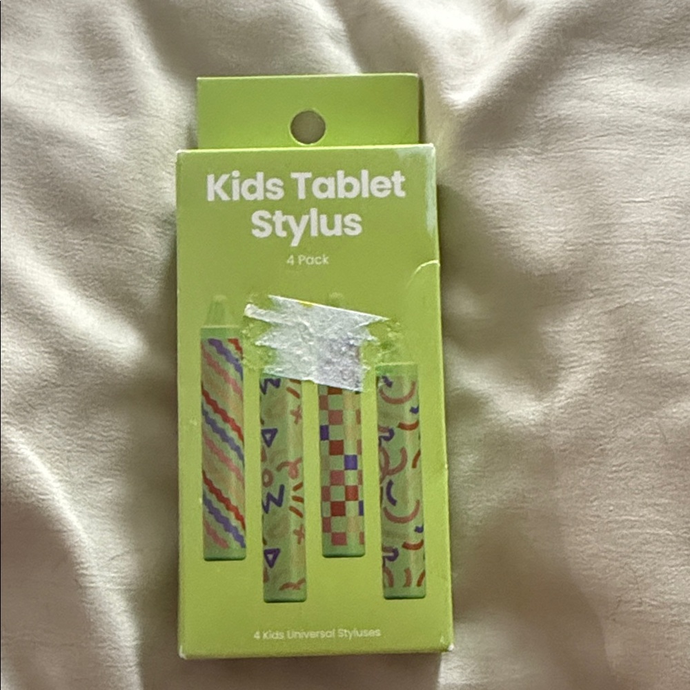 Kids Tablet Stylus 4-Pack with Vibrant Patterns